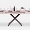 Wooden dining table for 10 with two extensions