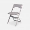 Grey foldable aluminum chair