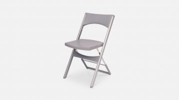 Grey foldable aluminum chair