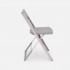 Grey foldable aluminum chair