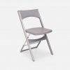 Grey foldable aluminum chair